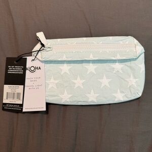 Aloha Collection Mini Tahoe zip pouch in color white mist